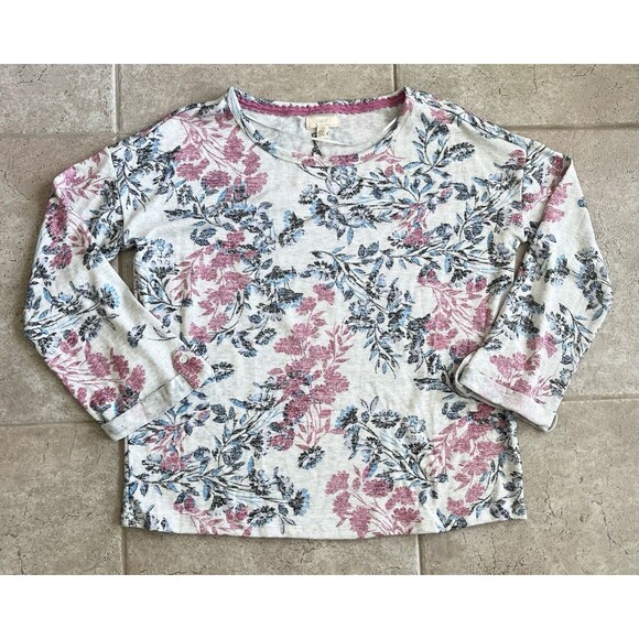 Cupid Size Large Blush Floral Spring Pullover Sweater Top NWT - Picture 1 of 6